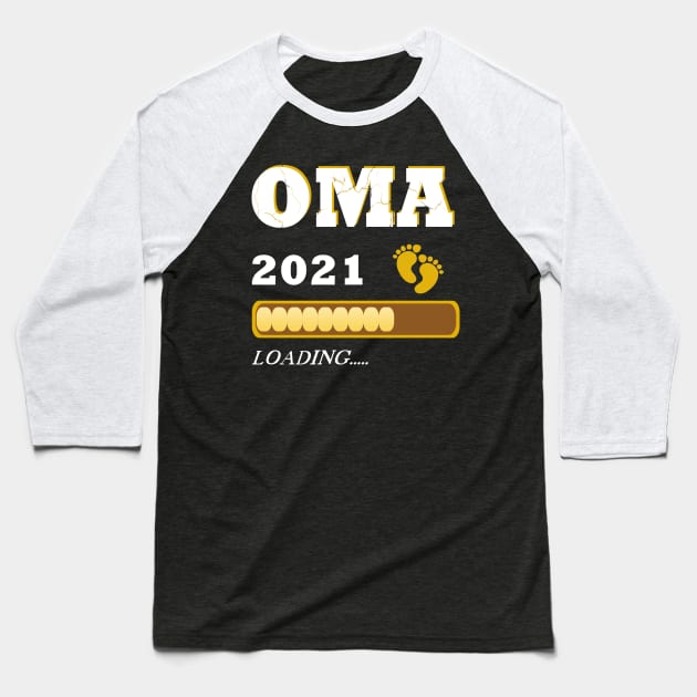 Mom 2021 loading Baby Oma Baseball T-Shirt by JG0815Designs